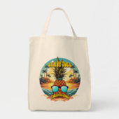 Sandzehen mit Ananas-Bros Tragetasche (Vorne)