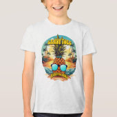 Sandzehen mit Ananas-Bros Tri-Blend Shirt (Vorderseite)