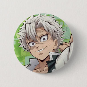 Sanemi Shinazugawa Brosche von Demon Slayer Button