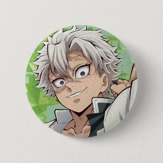 Sanemi Shinazugawa Brosche von Demon Slayer Button