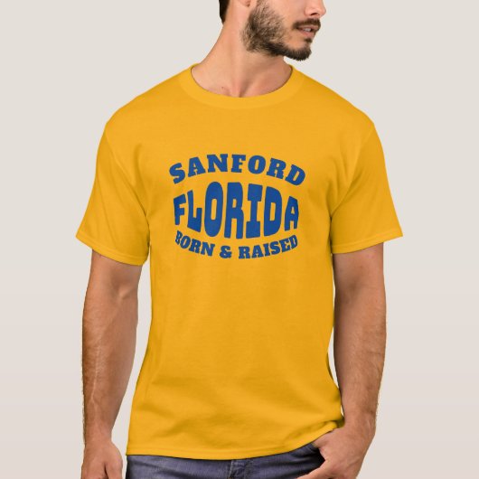 Sanford Florida Geborener und erhöhter T - Shirt (Vorderseite)