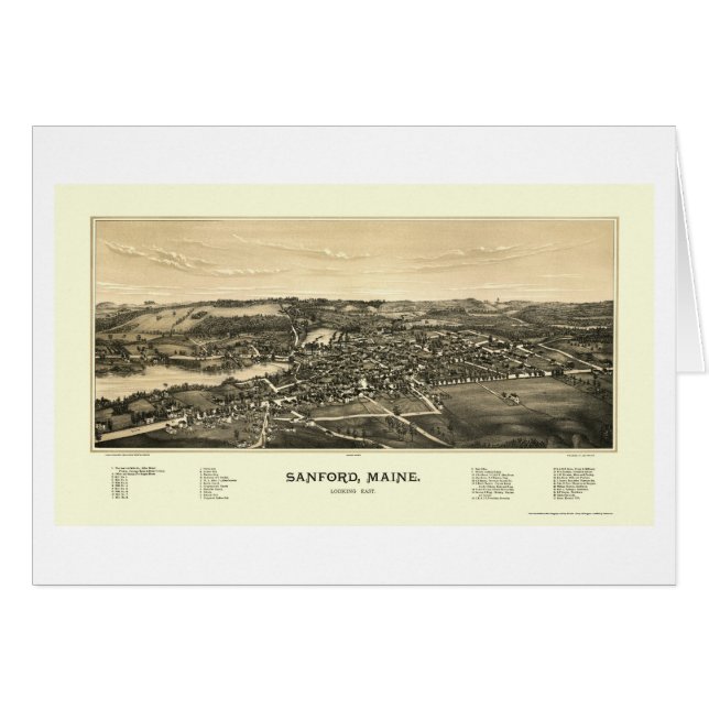 Sanford, ICH panoramische Karte - 1889 (Vorderseite (Horizontal))