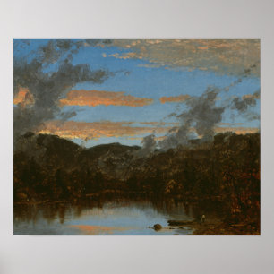 Sanford Robinson Gifford - Mist Rising at Sunset Poster