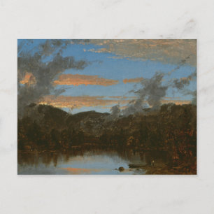 Sanford Robinson Gifford - Mist Rising at Sunset Postkarte