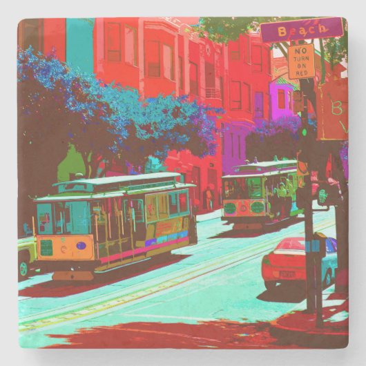 SanFrancisco 001 Steinuntersetzer (Vorderseite)