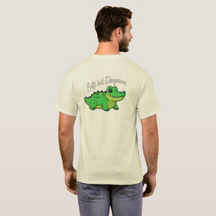 Sanft aber Gefährlich - Verspieltes Cartoon-Krokod T-Shirt