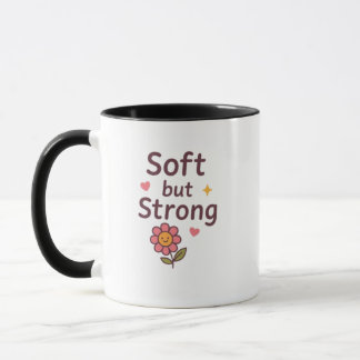 Sanft aber Stark – Süße Pastell-Blumen-Tasse Tasse