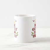 Sanft aufstehen. Frei fließen – Positives Zitat Kaffeetasse (Mittel)