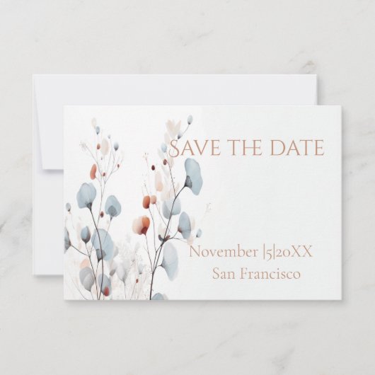 sanft blumenelegant Save the Date (Vorderseite)