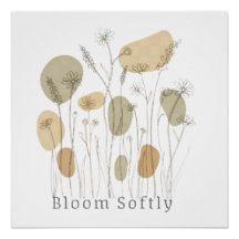 Sanft Erblühen - Minimalistische Wildblumen-Linien