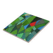 Sanft gekrümmte freie Grüntöne mit roten Akzenten Fliese (Seite)