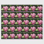 Sanft gemalte rosa Pfingstrosen Geschenkpapier (Flach)
