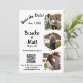 Sanft gesprochene rustikale Floral Save the Dates  Date (Stehend Vorderseite)