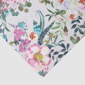 Sanft gestörte Rose und Federn Seidenpapier (Ausschnitt)