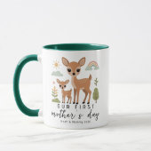 Sanft neutraler Hirsch-Mutter-Baby-Erstes Mutterta Tasse (Links)