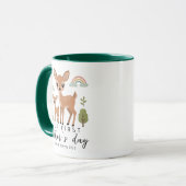 Sanft neutraler Hirsch-Mutter-Baby-Erstes Mutterta Tasse (Vorderseite Links)