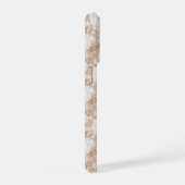 Sanft neutrales rosa beige Blumenmuster iPhone Hülle (Rechte Seite)