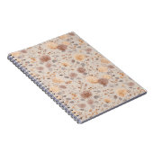 Sanft neutrales rosa beige Blumenmuster Notizblock (Rechte Seite)