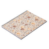 Sanft neutrales rosa beige Blumenmuster Notizblock (Linke Seite)