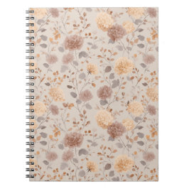 Sanft neutrales rosa beige Blumenmuster Notizblock