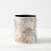 Sanft neutrales rosa beige Blumenmuster Tasse (Zentrum)