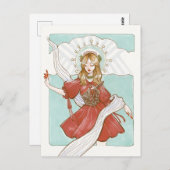 Sanft reinrassige Herzpostkarte Postkarte (Vorne/Hinten)