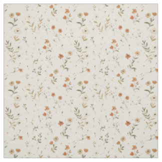 Sanft rosafarbenes Wildblumen-Blüten-Vintage-Boho  Stoff