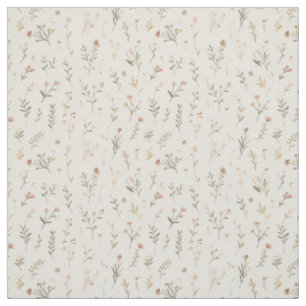Sanft rosafarbenes Wildblumen-Blüten-Vintage-Boho  Stoff