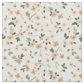 Sanft rosafarbenes Wildblumen-Blütenmuster im Boho Stoff (Nahaufnahme)