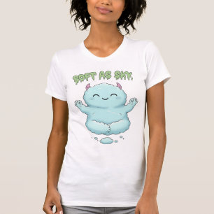 Sanft wie der Himmel: Kawaii-Wolkenmonster Zen-Yog T-Shirt
