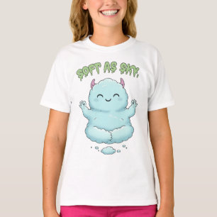 Sanft wie der Himmel: Kawaii-Wolkenmonster Zen-Yog T-Shirt