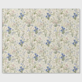 Sanfte alpine Wildblumenwiesen-Kunst Geschenkpapier (Flach)
