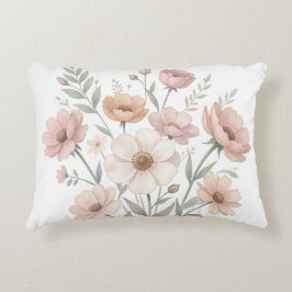 Sanfte Anemonen-Sträußchen-Aquarell-Zartheit Dekokissen
