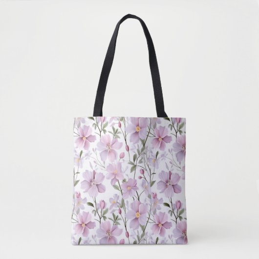 Sanfte Aquarell-Blumen  Tasche (Vorderseite)