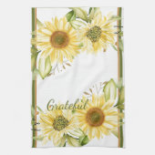 Sanfte Aquarell-Sonnenblumen Geschirrtuch (Vertikal)