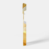 Sanfte Ausstrahlung von goldenen und aquafarbenen  iPhone Hülle (Linke Seite)