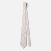 Sanfte Beige Wildblume Krawatte (Vorderseite)