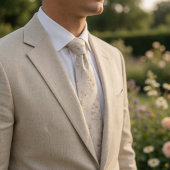 Sanfte Beige Wildblume Krawatte