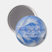 Sanfte Blaue Rose Magnet (Vorderseite/Rückseite)