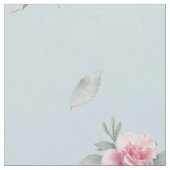 Sanfte Blaue Rosen-Aquarell-Blumen Stoff (Nahaufnahme)