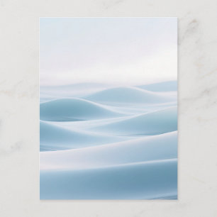 Sanfte Blaue Schnee Dünen Winterruhe Postkarte