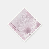 sanfte Blume in Rosa und Weiß Serviette (Ecke)