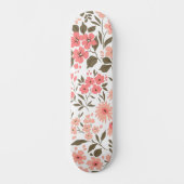 Sanfte Blumträume Skateboard (Vorderseite)