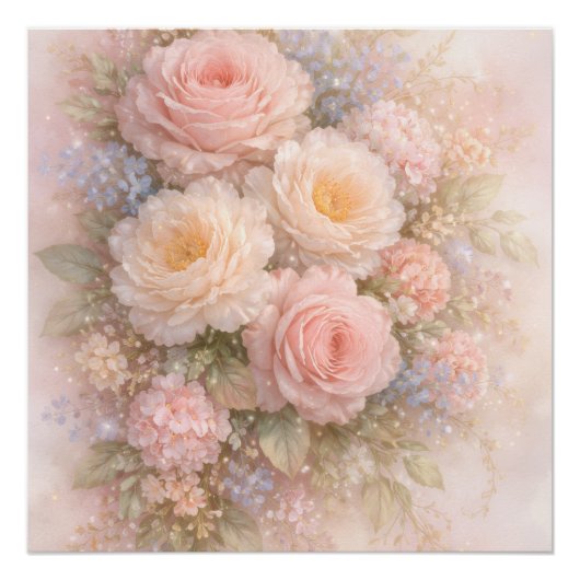 Sanfte Blüten-Träume Poster (Vorderseite)