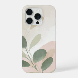 Sanfte botanische abstrakte, ruhige neutrale Farbe iPhone 15 Pro Hülle