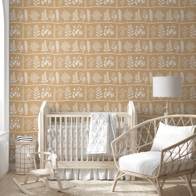 Sanfte Botanische Rhythm L honig beige Blumenmuste Tapete (Kinder)