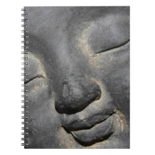 Sanfte Buddha-Gesichtssteinskulptur Notizblock