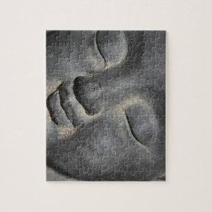 Sanfte Buddha-Gesichtssteinskulptur Puzzle