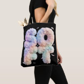 Sanfte Cloud Pastell-Typografie Süße Ästhetik Kawa Tasche (Von Nahem)