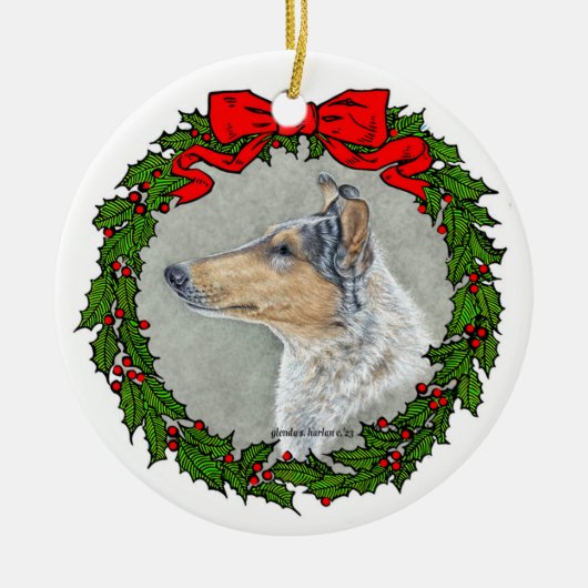 Sanfte Collie, Blauer Merle, Ornament (Vorne)